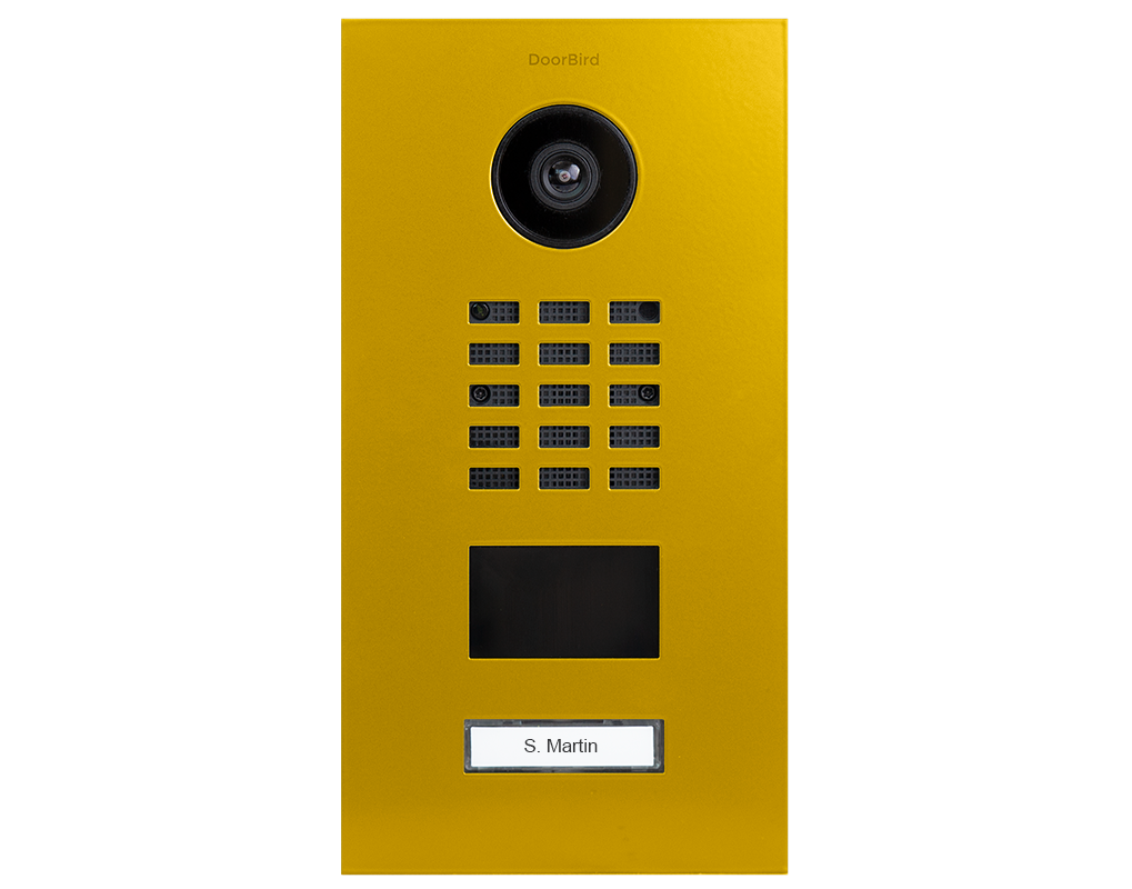 DoorBird D2101V IP Video Door Station, 1 Call Button in Signal Yellow, RAL 1003
