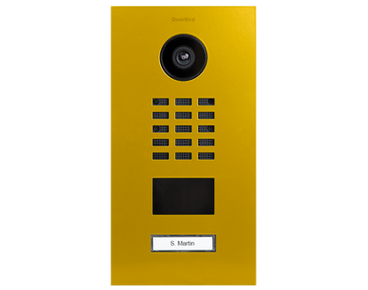 DoorBird D2101V IP Video Door Station, 1 Call Button in Signal Yellow, RAL 1003