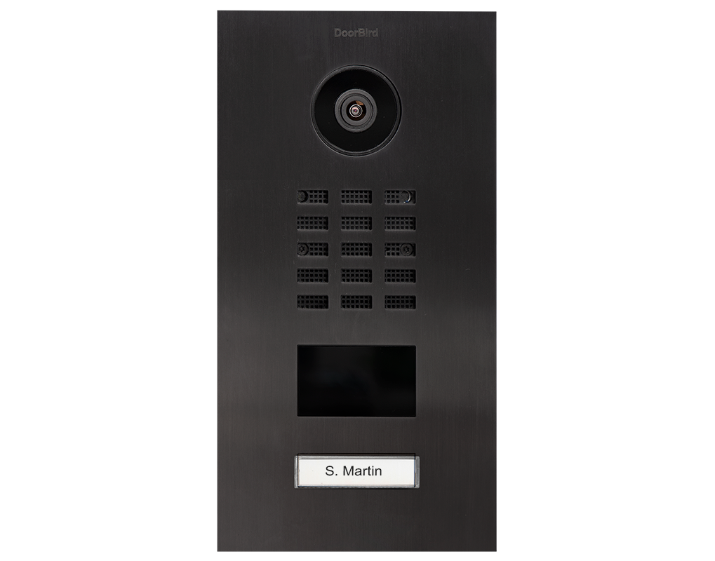 DoorBird D2101V IP Video Door Station, 1 Call Button in Titanium