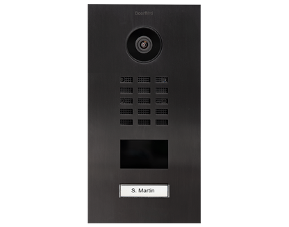 DoorBird D2101V IP Video Door Station, 1 Call Button in Titanium