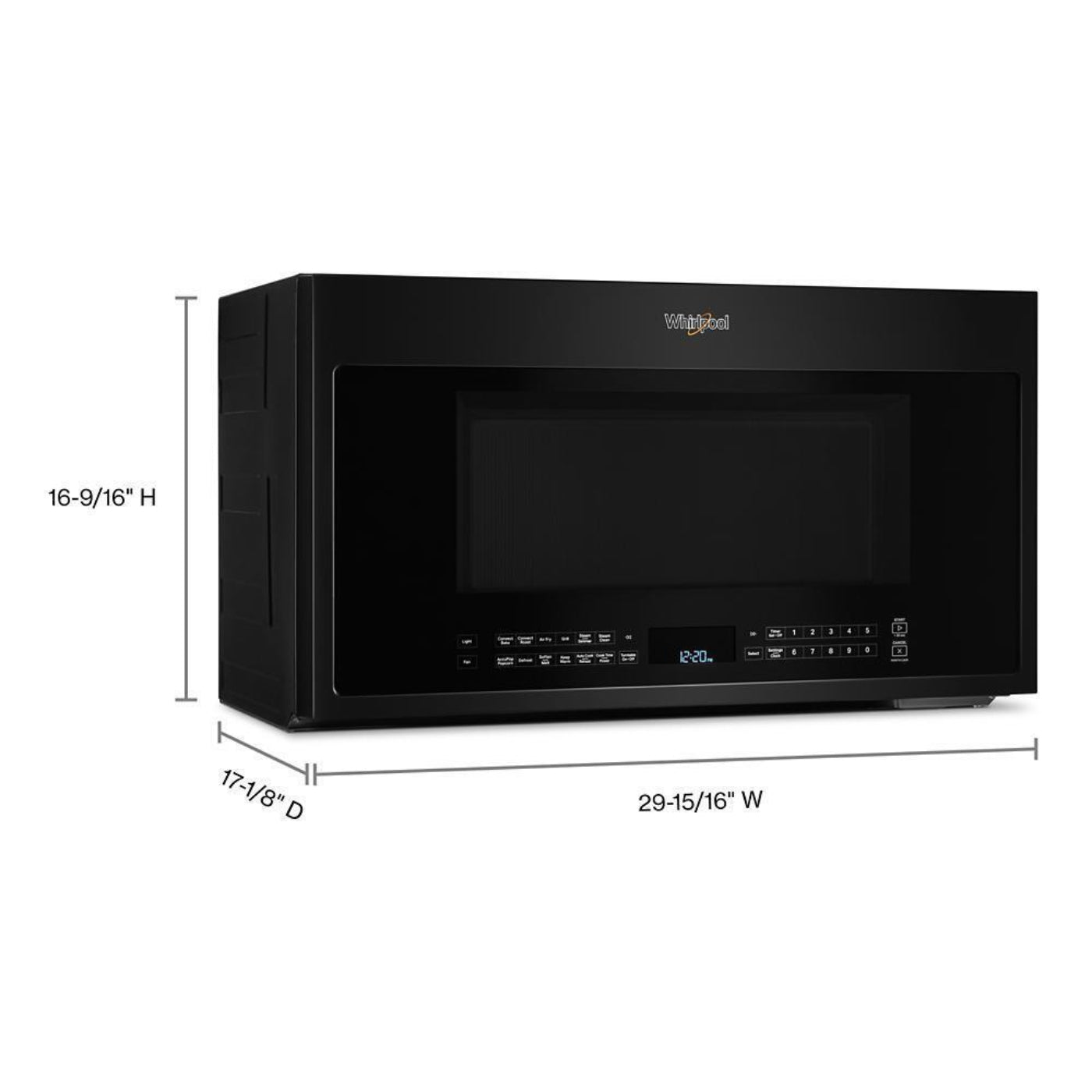 WHIRLPOOL WMH78519LB 1.9 Cu. Ft. Microwave with Air Fry Mode - WMH78519LB-KT