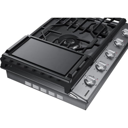 SAMSUNG NA30N6555TS 30" Smart Gas Cooktop with Illuminated Knobs in Stainless Steel - NA30N6555TS-KT