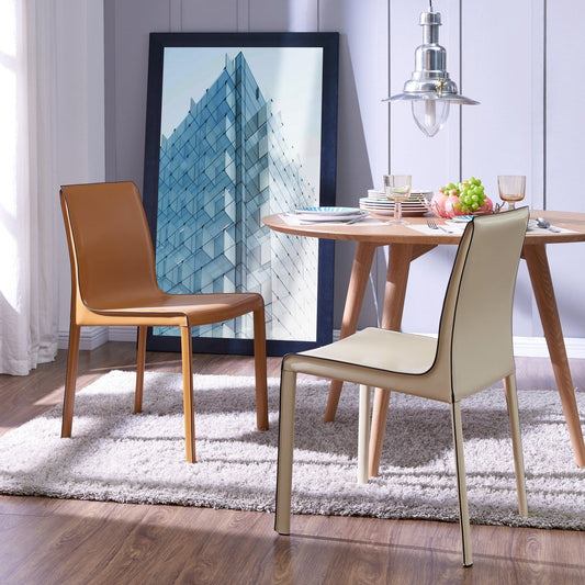 New Pacific Direct Gervin Recycled Leather Chair, (Set of 2)  - 448233R-29