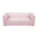 Meridian Furniture Glam PINK Velvet Channel Tufted Ravish Sofa Meridian Contemporary - 640Pink-S