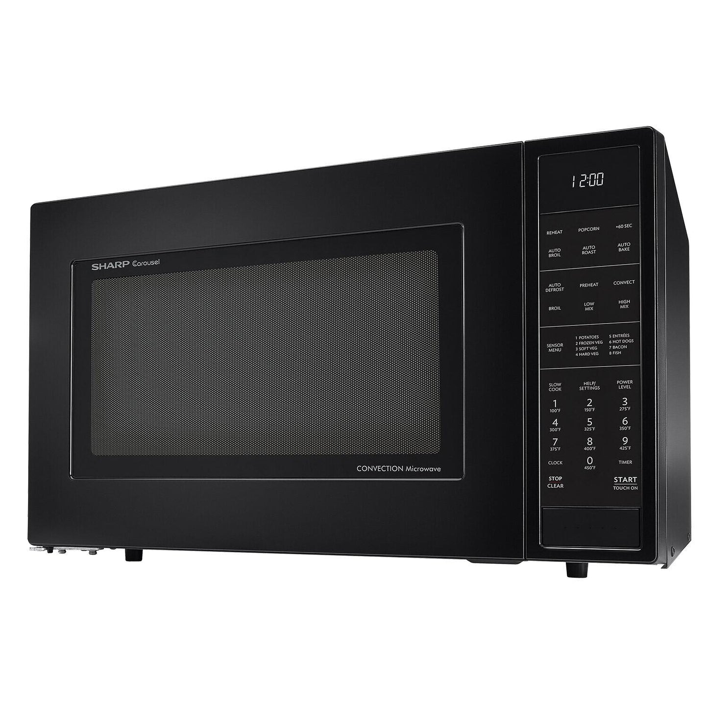 SHARP  1.5 cu. ft. 900W Sharp Matte Black Carousel Convection Microwave Oven - SMC1585BB-KT