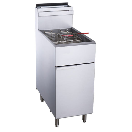 Chef AAA - TCF3-LPG Commercial 40lbs Liquid Propane Gas Fryer with 3 Tube Burners - TCF3-LPG