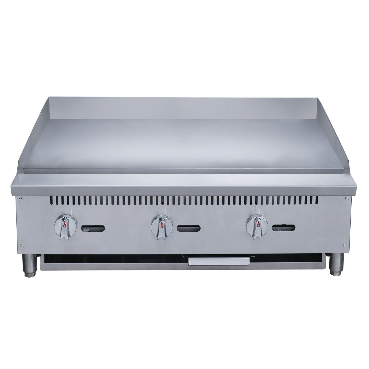 Chef AAA - TCGM36 Commercial 36 in. Countertop with Griddle with 3 Burners NG - TCGM36