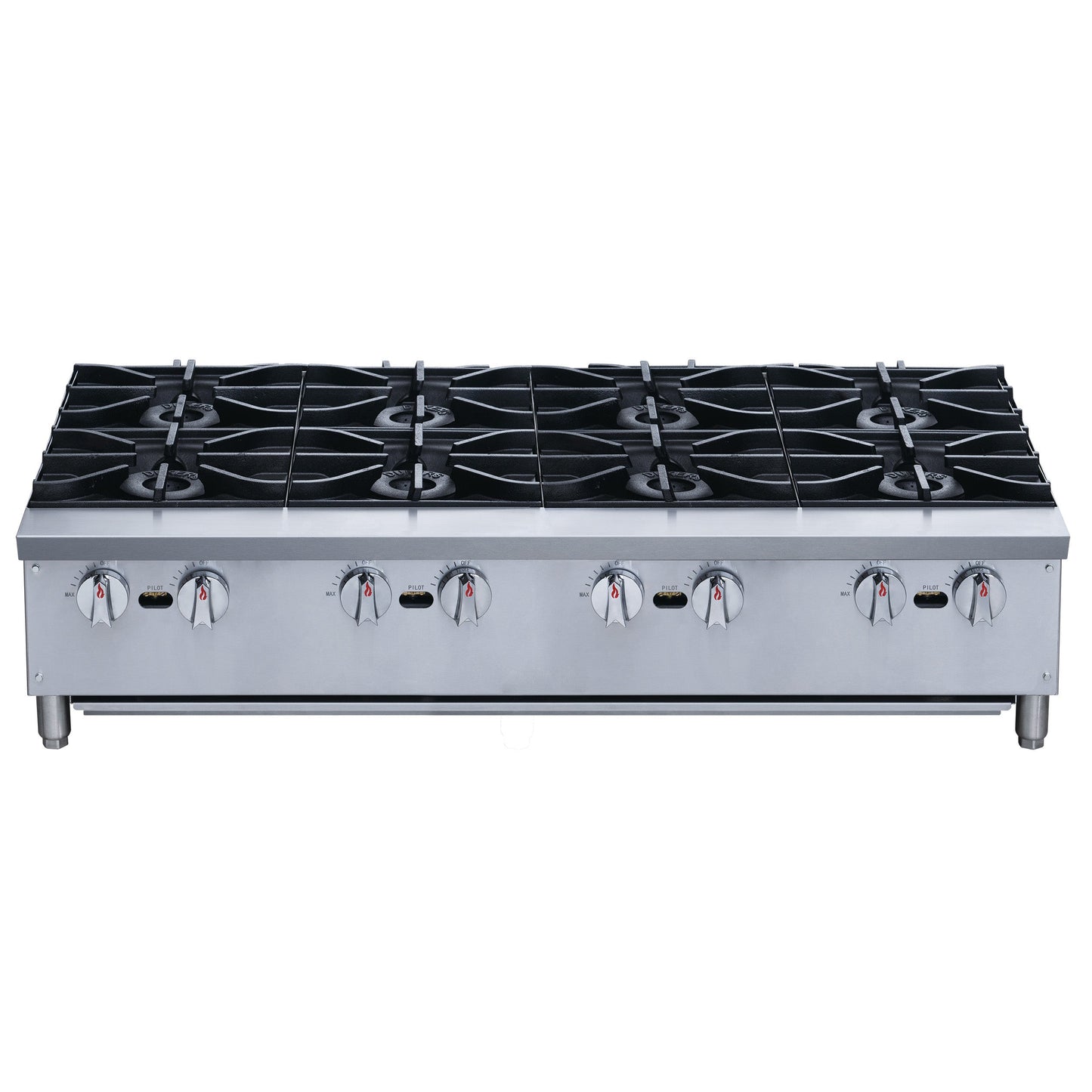 Chef AAA - Commercial 48" Hot Plate with 8 Burners NG - TCHPA48