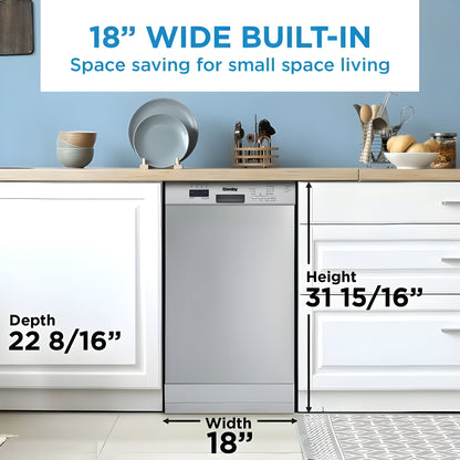 Danby Semi Integrated Built In Dishwashers - DDW18D1EB