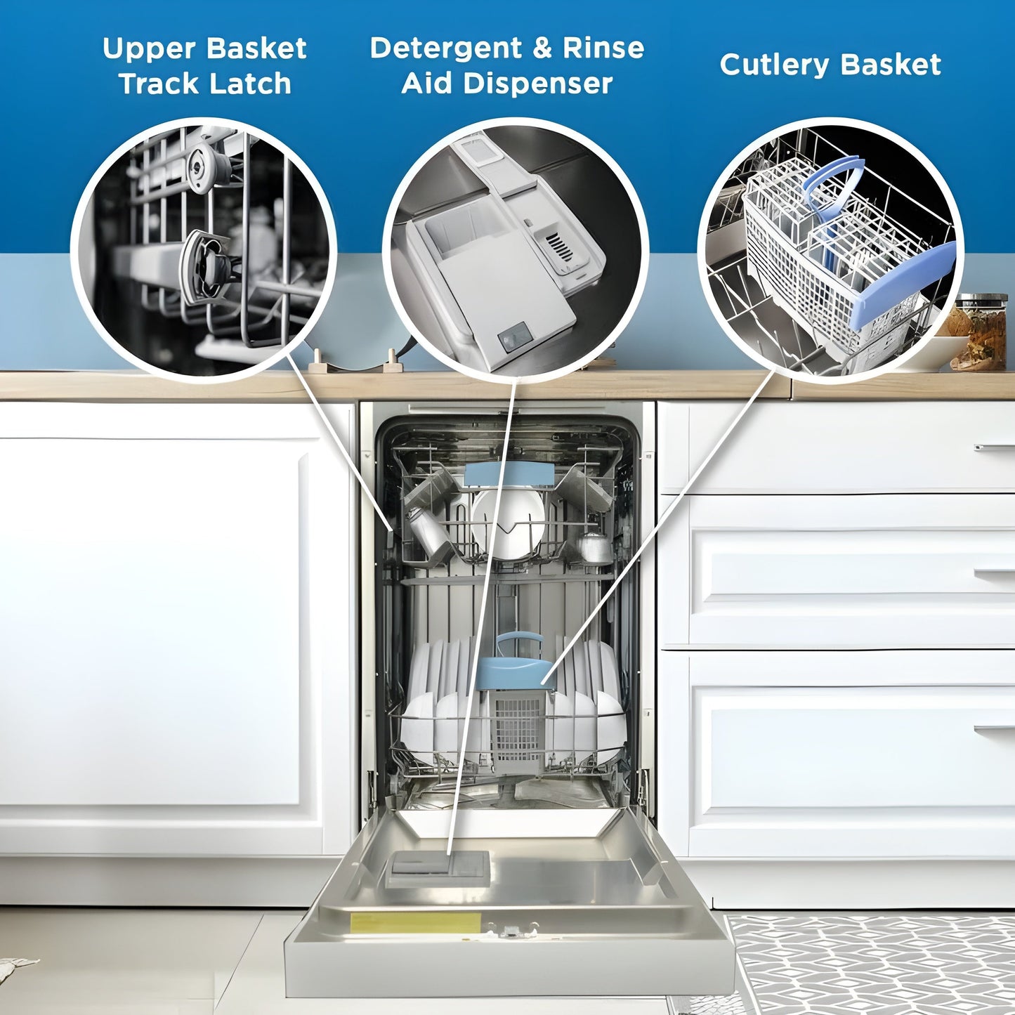 Danby Semi Integrated Built In Dishwashers - DDW18D1EW