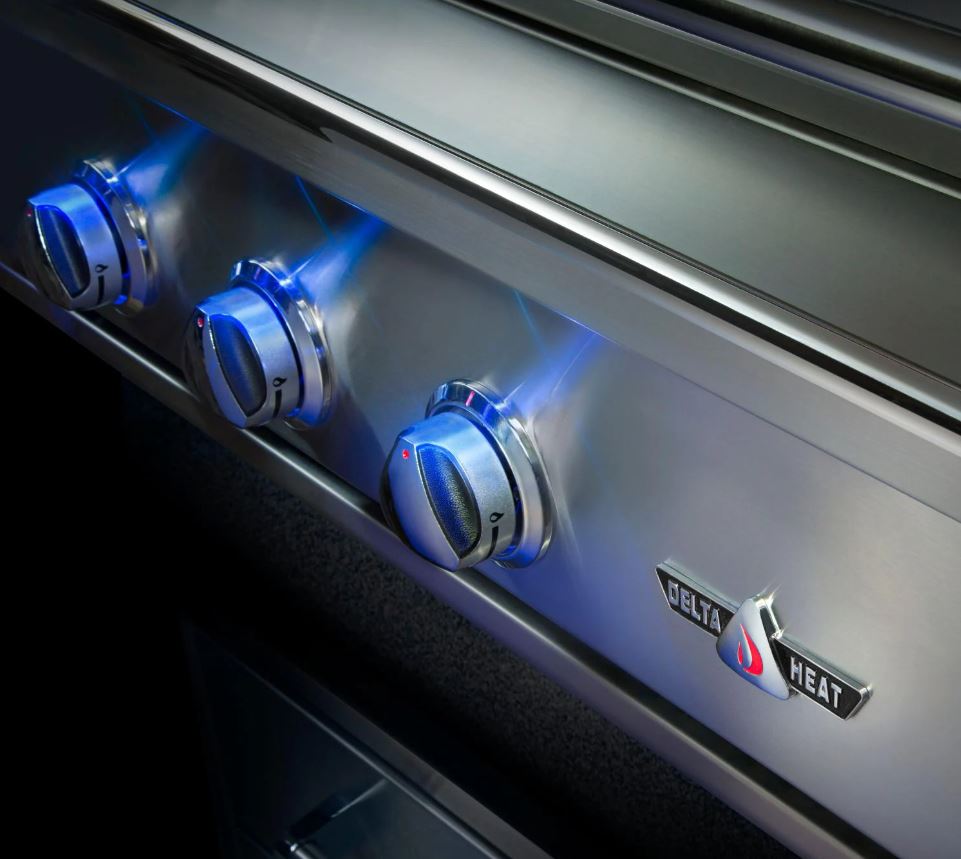 Delta Heat 38 Inch Black Natural Gas Grill W/ Rotisserie and Sear Zone