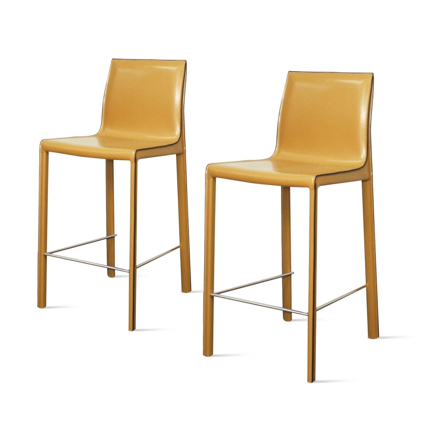 New Pacific Direct Gervin Recycled Leather Counter Stool, (Set of 2) -  448526R-29