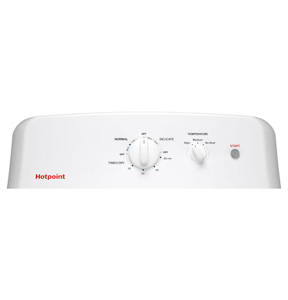 HOTPOINT 6.2 cu. ft. Capacity Gas Dryer with Up To 120 ft. Venting and Shallow Depth -HTX26GASWWW-KT