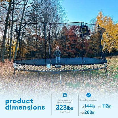 Springfree Trampoline 12'x19' Jumbo Oval Trampoline with 22'x29' Space Required - 398524