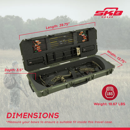 SKB Cases iSeries 4214 Hard Exterior Parallel Limb Bow Case, Green - 215404