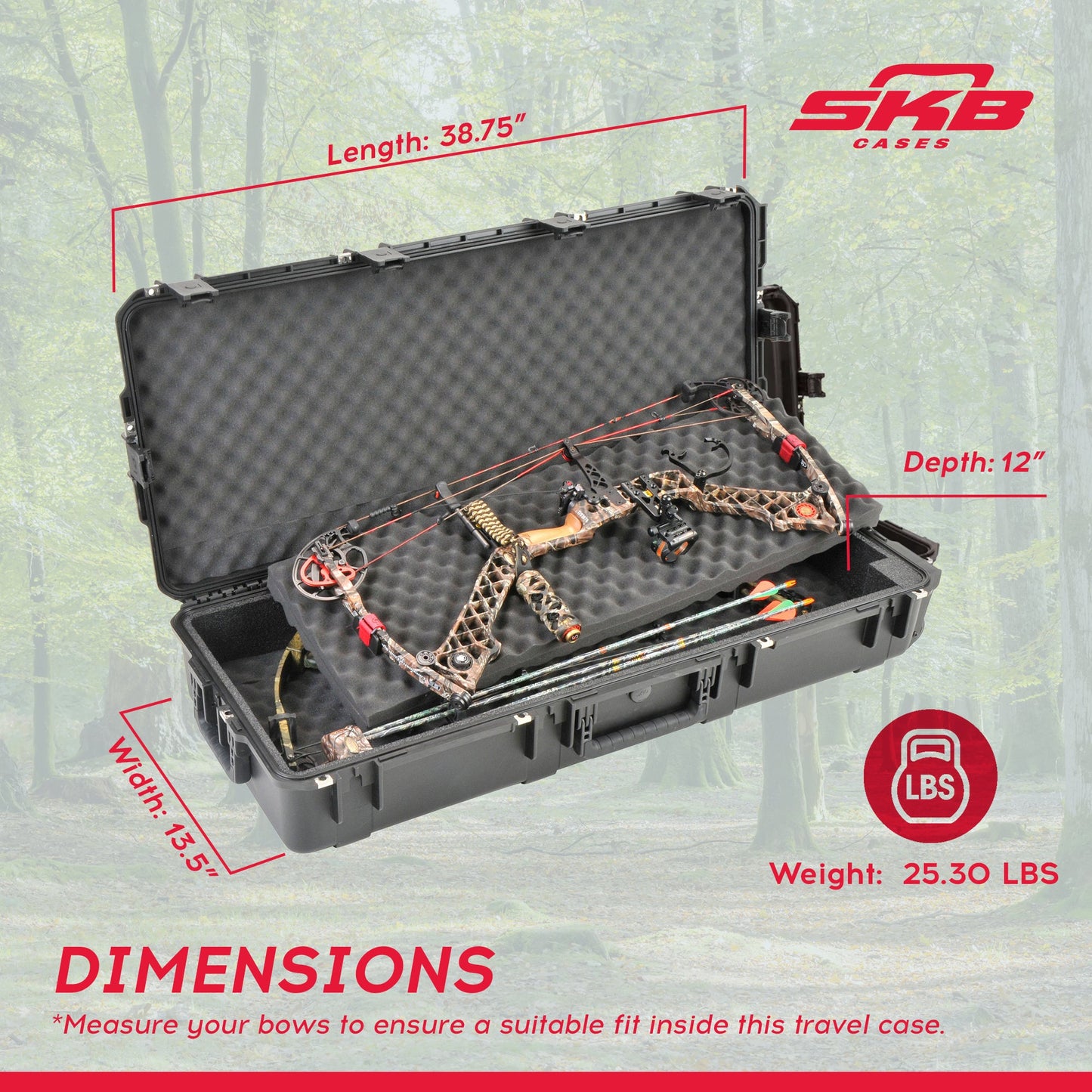 SKB Cases iSeries Ultimate Crossbow Arrow Case, Waterproof Military Grade, Black - 127721