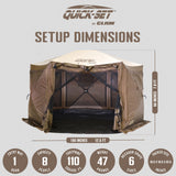 CLAM Quick Set Pavilion Camper 12.5 x 12.5 Foot Outdoor Gazebo Canopy Shelter - 145180