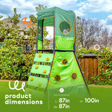 Gobaplay 8.5 Foot Tall 3 Kid Capacity Large Climbing Tower w/ 3 Climbing Levels - 409194