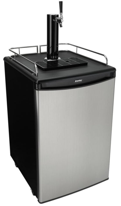 Danby - 5.4 CuFt. Beer Keg Cooler, Holds Full Size Keg, Worktop - DKC054A1BSLDB
