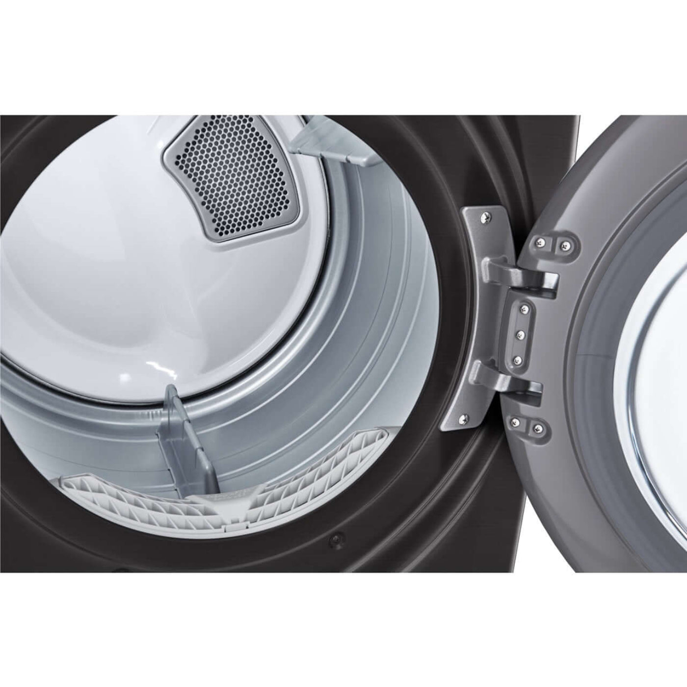 LG 27 In. 7.4-Cu. Ft. Front Load Gas Dryer with TurboSteam and Built-In Intelligence in Black Steel (DLGX4001B)