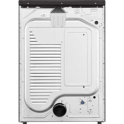 LG 27 In. 7.4-Cu. Ft. Front Load Gas Dryer with TurboSteam and Built-In Intelligence in Black Steel (DLGX4001B)