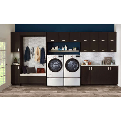 LG 27 In. 7.4-Cu. Ft. Front Load Gas Dryer with TurboSteam and Built-In Intelligence in White (DLGX4001W)
