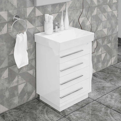 Casa Mare Domenico 32" Bathroom Vanity and Ceramic Sink Combo with LED Mirror - Domenico80GG-32
