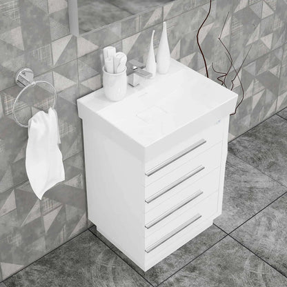 Casa Mare Domenico 32" Bathroom Vanity and Ceramic Sink Combo with LED Mirror - Domenico80GG-32