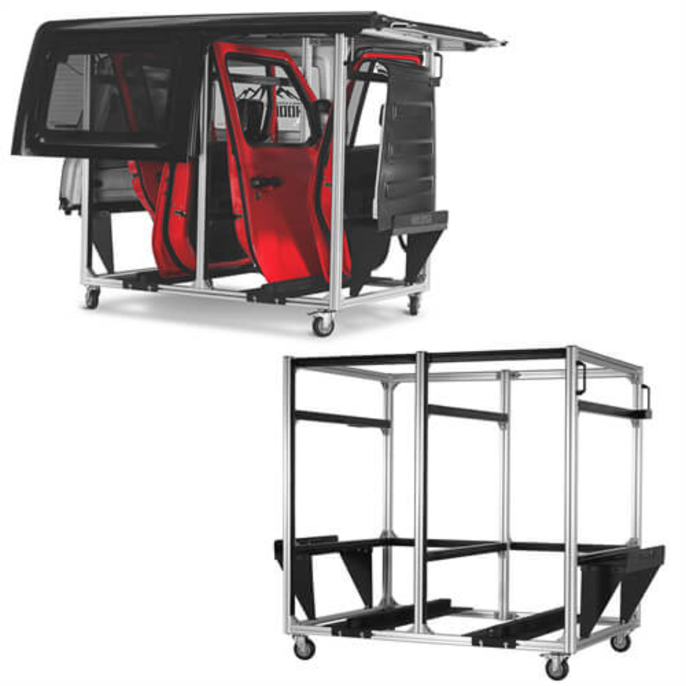 Hooke Road Doors and Hardtops Storage Cart ( Wrangler TJ  Wrangler JK Wrangler JL & Gladiator JT & 21-25 Ford Bronco ) - HE.2076-S