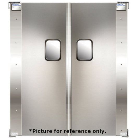 Curtron SPCD-20-AL-DBL-4248 42" x 47" Service-Pro Cafe Series 20 Swinging Door - CUSPCD20ALDBL4248