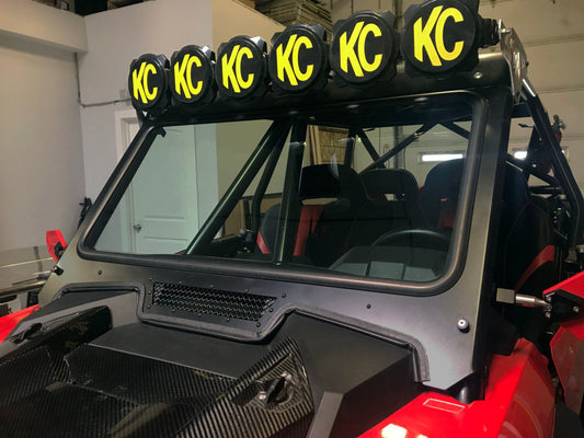 Moto Armor Polaris RZR TURBO S/ XP 1000 Glass Windshield for CAGEWRX Baja Spec Cage (2019+) - MA-CWBJ19-WS-GLS-BLK-C-N Price