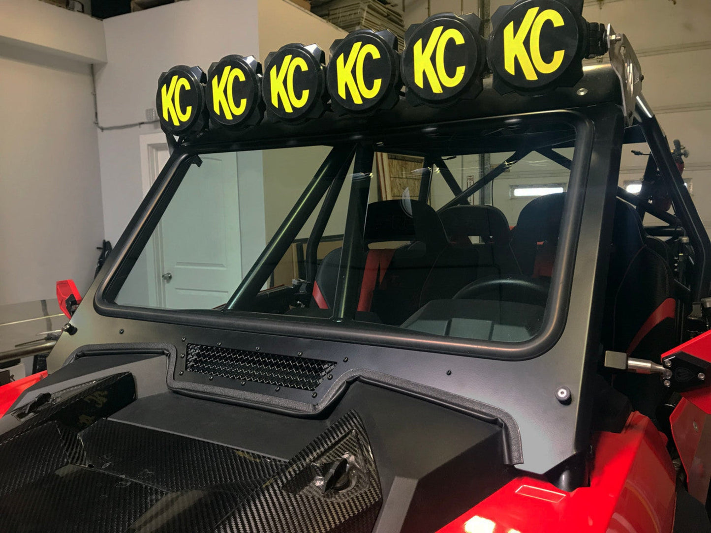 Moto Armor Polaris RZR TURBO S/ XP 1000 Glass Windshield for CAGEWRX Baja Spec Cage (2019+) - MA-CWBJ19-WS-GLS-BLK-C-N Price