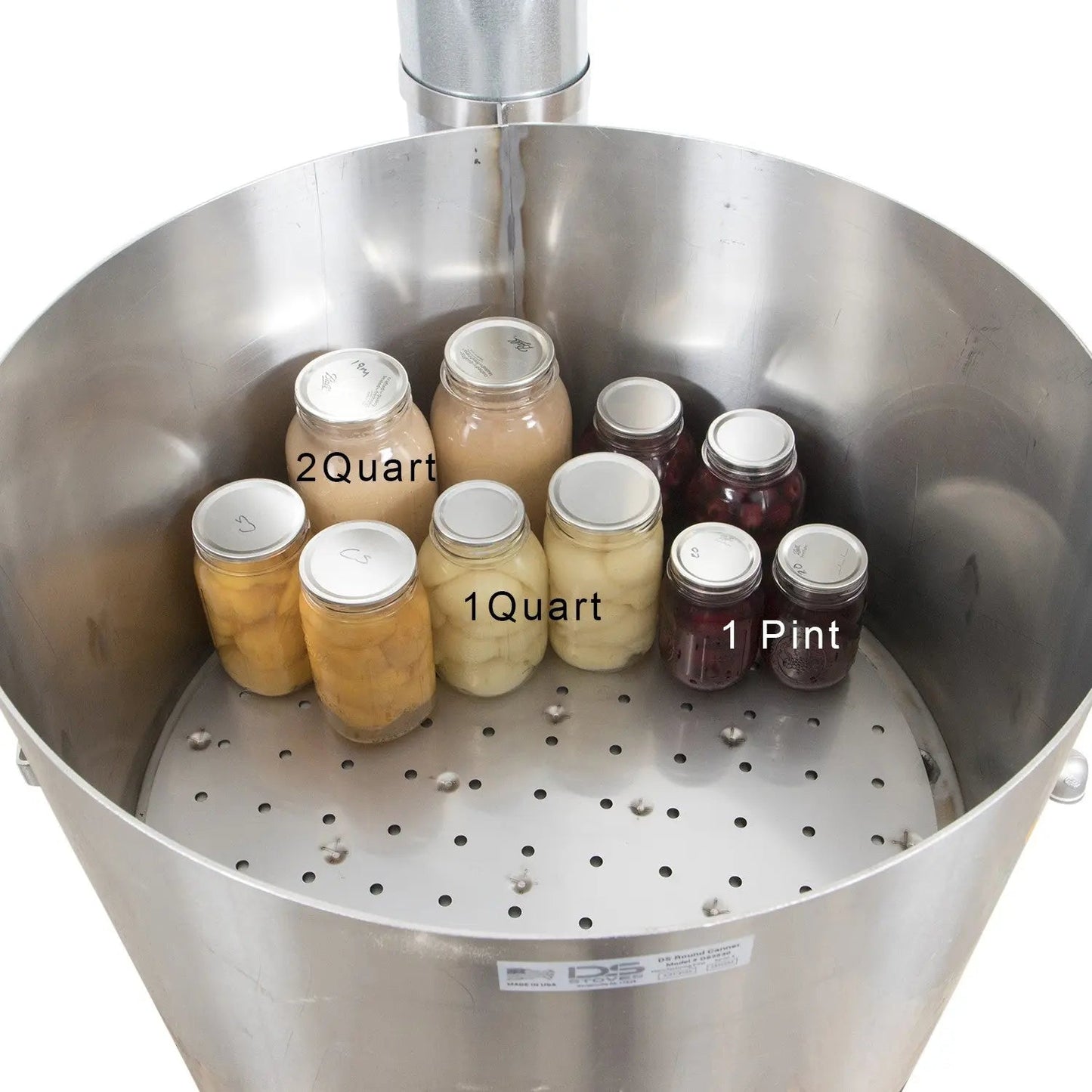 DS - Large Round Canner - 30 Gallon - 30 quart Jars Per Layer - Outdoor Wood or LP Fired - Canner, Corn Cooker, Meat Scalder, Blancher - 3306-DS2530