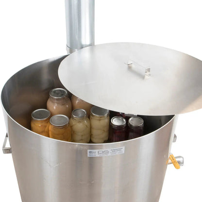 DS - Large Round Canner - 30 Gallon - 30 quart Jars Per Layer - Outdoor Wood or LP Fired - Canner, Corn Cooker, Meat Scalder, Blancher - 3306-DS2530