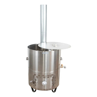 DS - Large Round Canner - 30 Gallon - 30 quart Jars Per Layer - Outdoor Wood or LP Fired - Canner, Corn Cooker, Meat Scalder, Blancher - 3306-DS2530