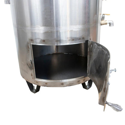 DS - Large Round Canner - 30 Gallon - 30 quart Jars Per Layer - Outdoor Wood or LP Fired - Canner, Corn Cooker, Meat Scalder, Blancher - 3306-DS2530