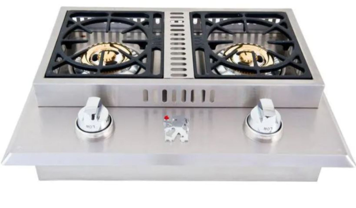 Lion Grills Double Side Burner - Natural Gas - L1634