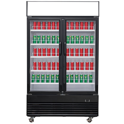Chef AAA - TSM33R Commercial 39" 2 Glass Door Merchandiser Refrigerator 33.5 cu.ft. - TSM33R