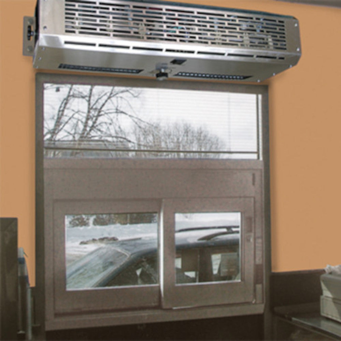 Curtron DT-24 2-Go Pro Drive-Through Window Air Curtain with SS Housing - CUDT24