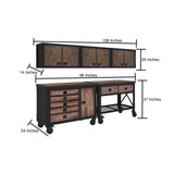 Duramax 5-Piece Garage Storage Combo Set with Workbench, Tool Chest and Wall Cabinets