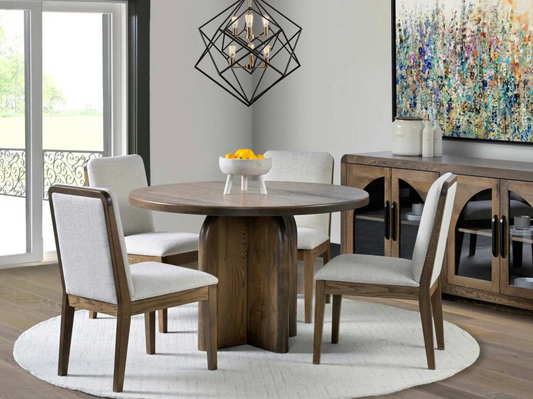 QW Amish Durham Single Pedestal 5pc Set - 211B-DURHAM-SGL-42-5PC