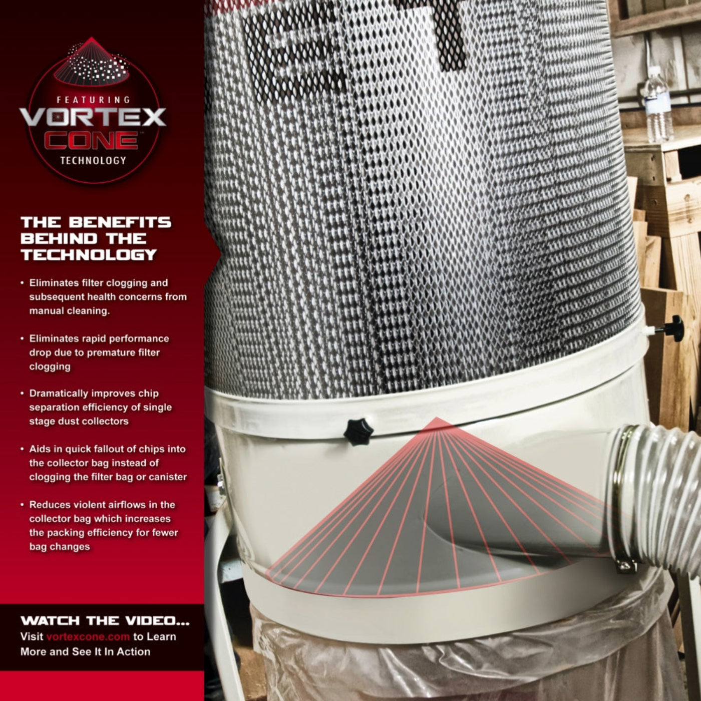 JET 5-Micron Bag Filter Kit DC-1100VX-5M Dust Collector 1.5hp, 1PH, 115/230V - JT9-708658K