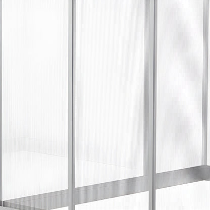 Outsunny 6' L x 6' W Walk-In Polycarbonate Winter Greenhouse - 845-243