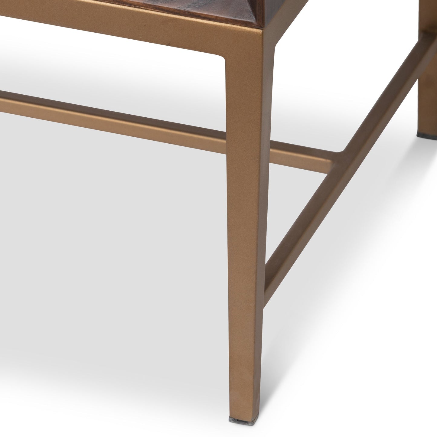 Park Hill Collection Addison Faux Bois Media Cabinet - Elegant Walnut Finish, Beechwood & Antique Brass Hardware Design - EFC26058