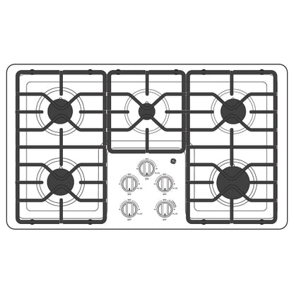 GE APPLIANCES JGP3036DLBB GE(R) 36" Built-In Gas Cooktop with Dishwasher-Safe Grates -JGP3036DLBB-KT