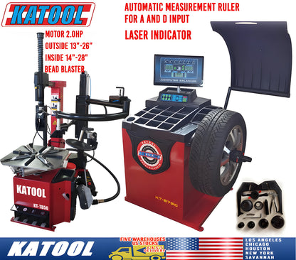 Katool Tire Changer T850 & Wheel Balancer B750 - T850+B750