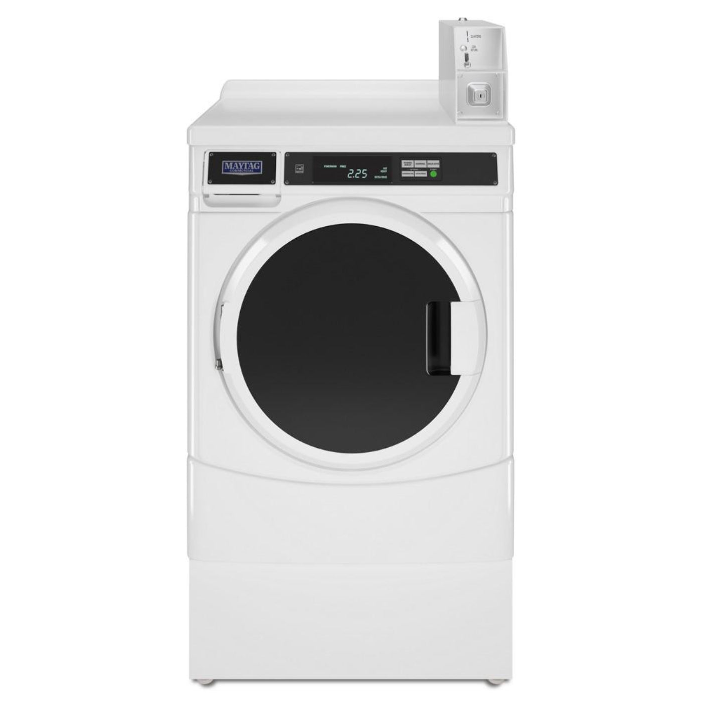 WHIRLPOOL 27" Commercial Gas Front-Load Dryer Featuring Factory-Installed Coin Drop with Coin Box White - CGD9150GW-KT