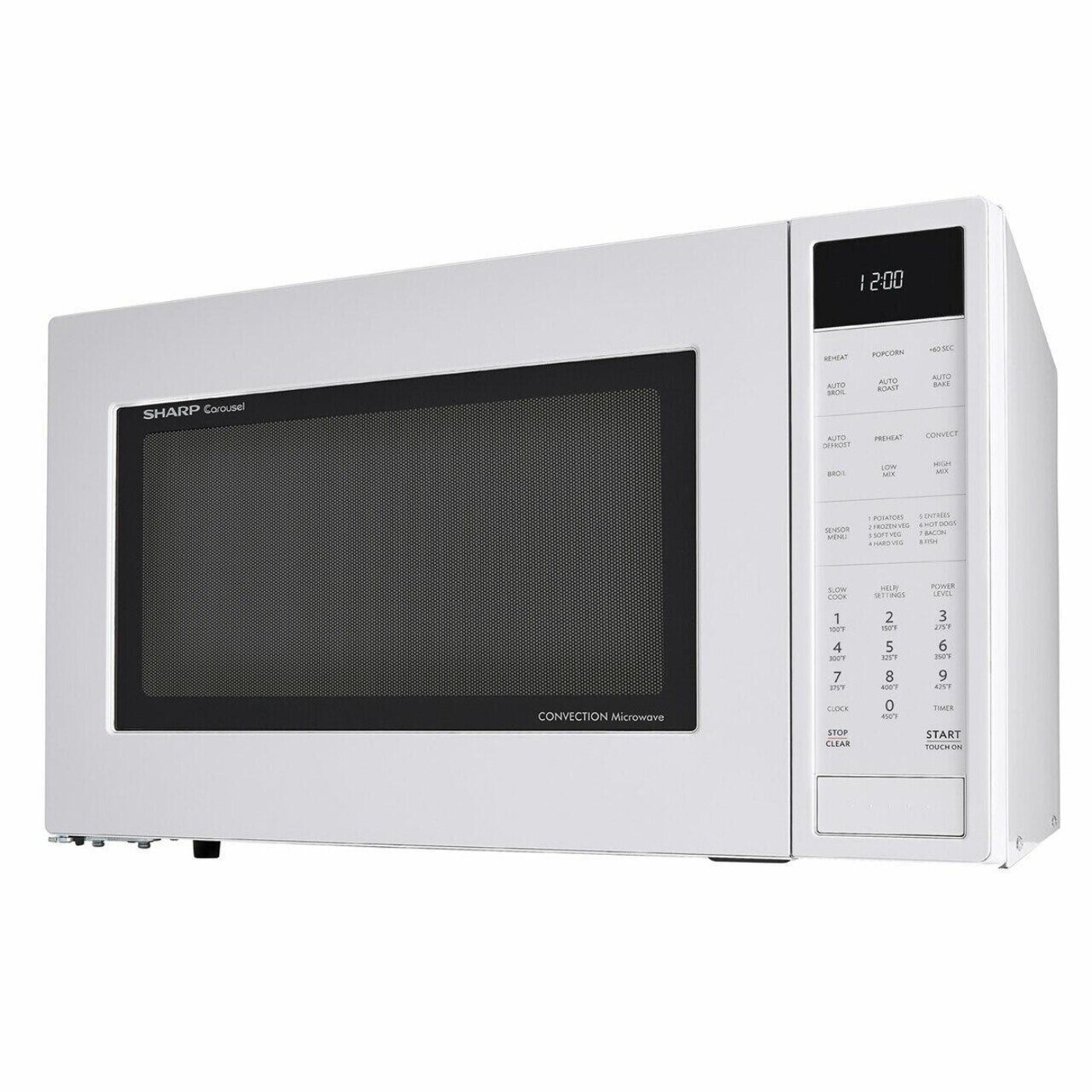 Sharp 1.5 cu. ft. 900W Sharp White Carousel Convection + Microwave Oven  - SMC1585BW-KT