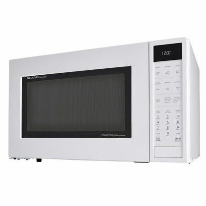 Sharp 1.5 cu. ft. 900W Sharp White Carousel Convection + Microwave Oven  - SMC1585BW-KT
