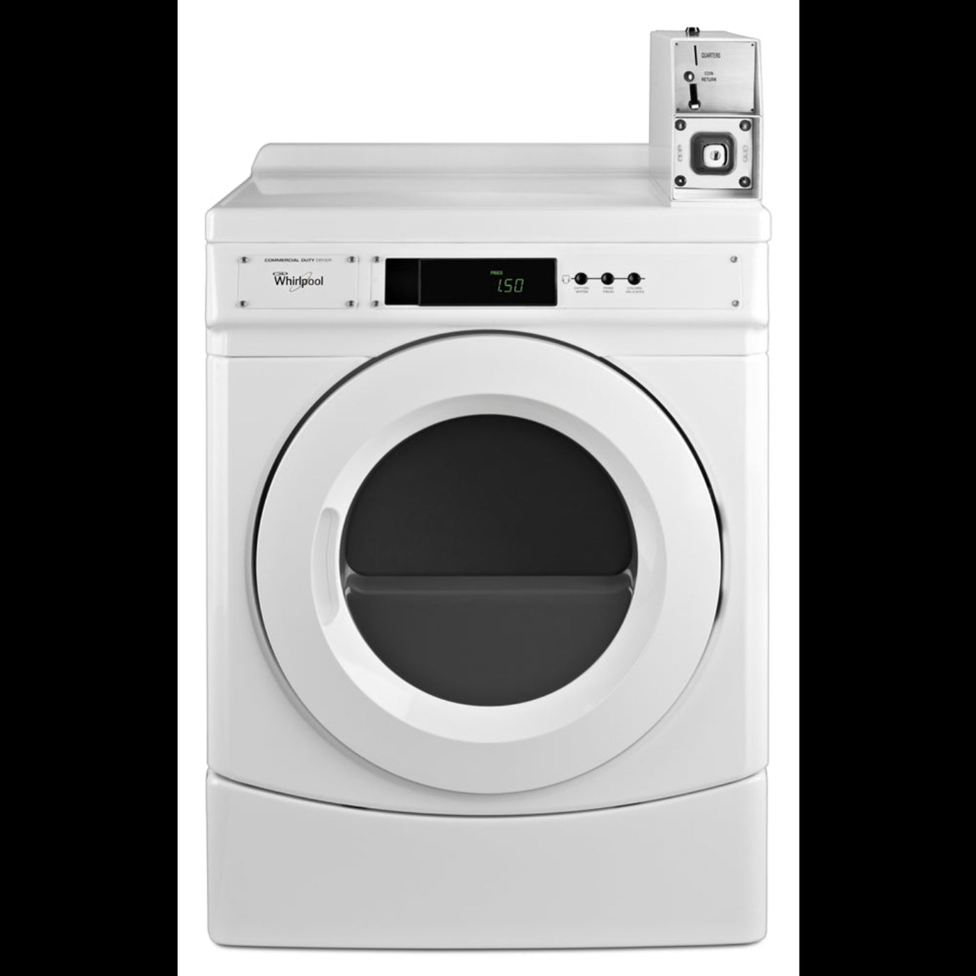WHIRLPOOL 27" Commercial Gas Front-Load Dryer Featuring Factory-Installed Coin Drop with Coin Box White - CGD9150GW-KT